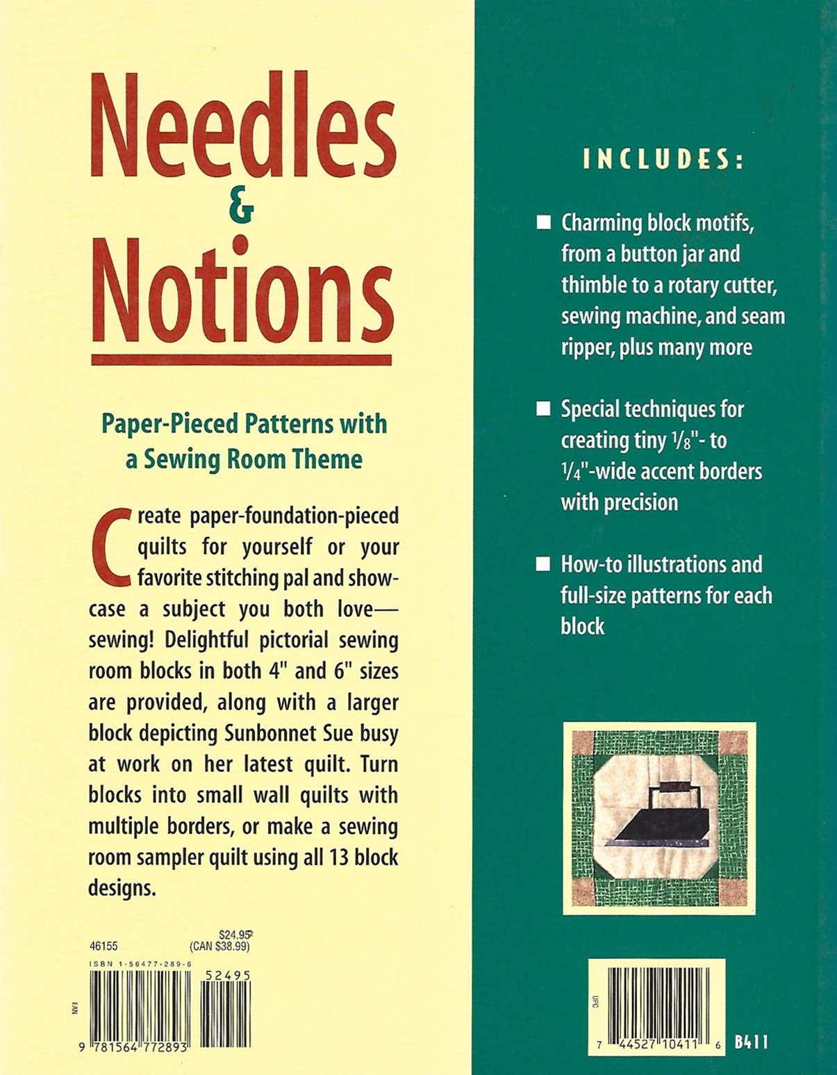 Needles and Notions: Paper-Pieced Patterns with a Sewing Room Theme