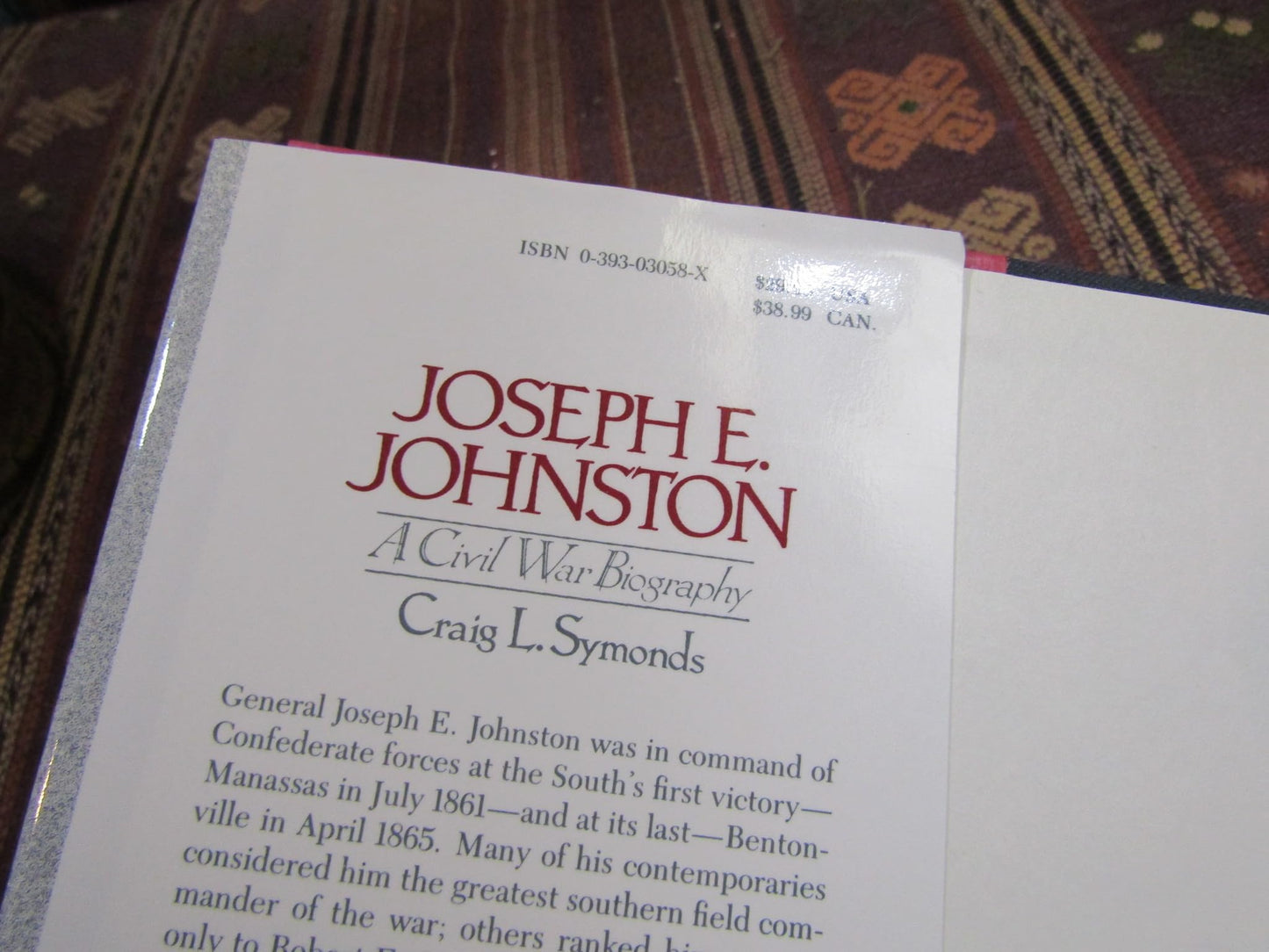 Joseph E. Johnston: A Civil War Biography by Symonds, Craig