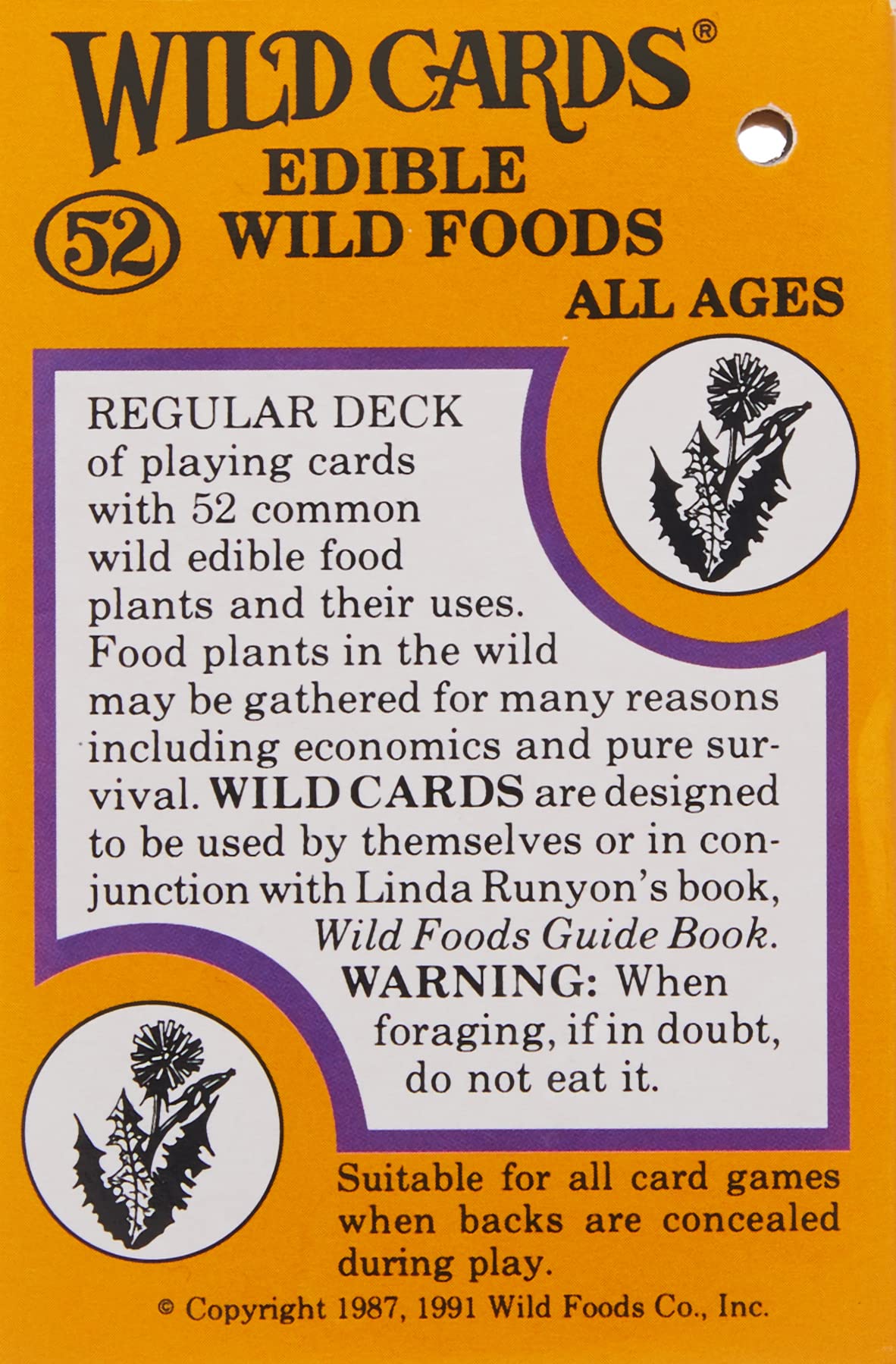Edible Wild Foods Playing Cards (All Ages)