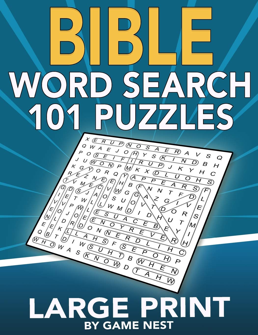 Bible Word Search 101 Puzzles Large Print: Puzzle Game With Inspirational Bible Verses for Adults and Kids (8.5 x 11 Large Print)