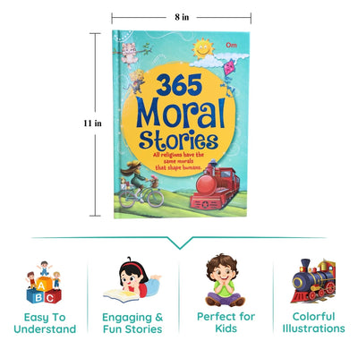 365 Moral Stories Book for Kids Ages 4-8 - A Collection of Short Illustrated Stories to Teach Moral Values, Good Habits & Life Lessons  Ideal Bedtime Reading for Young Children