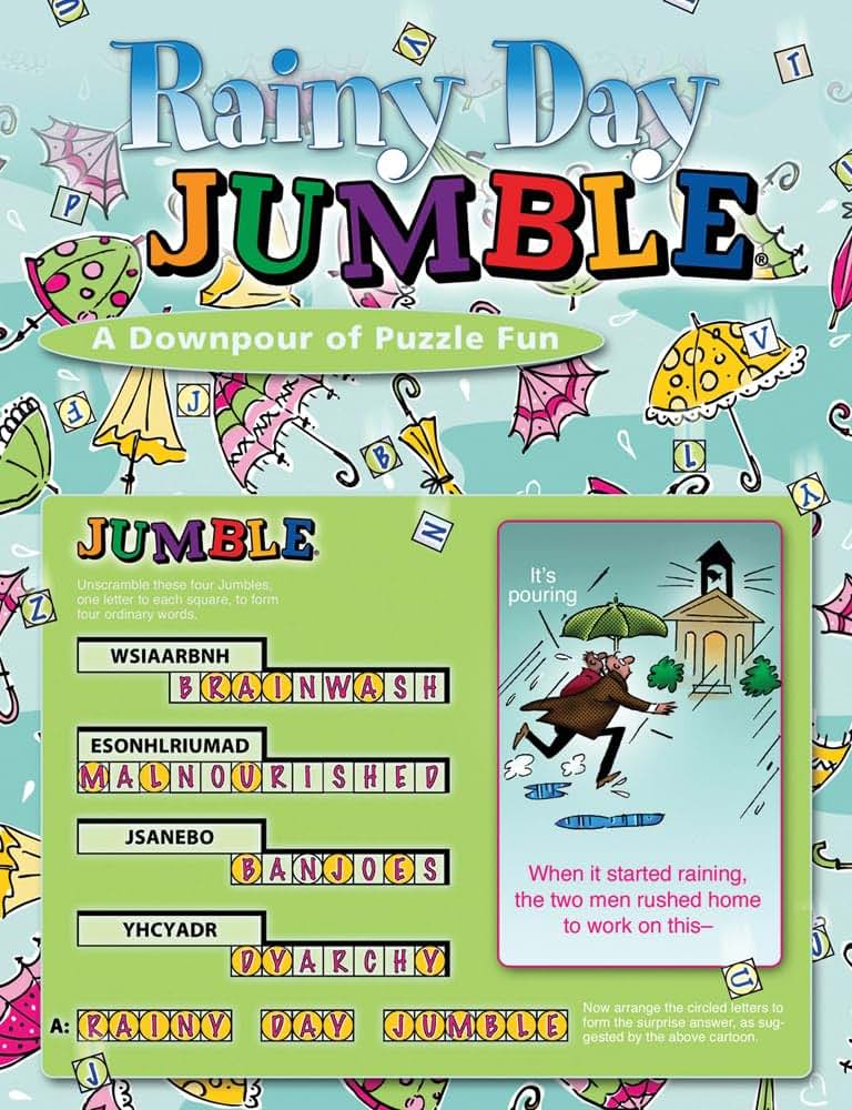 Rainy Day Jumble: A Downpour of Puzzle Fun (Jumbles)