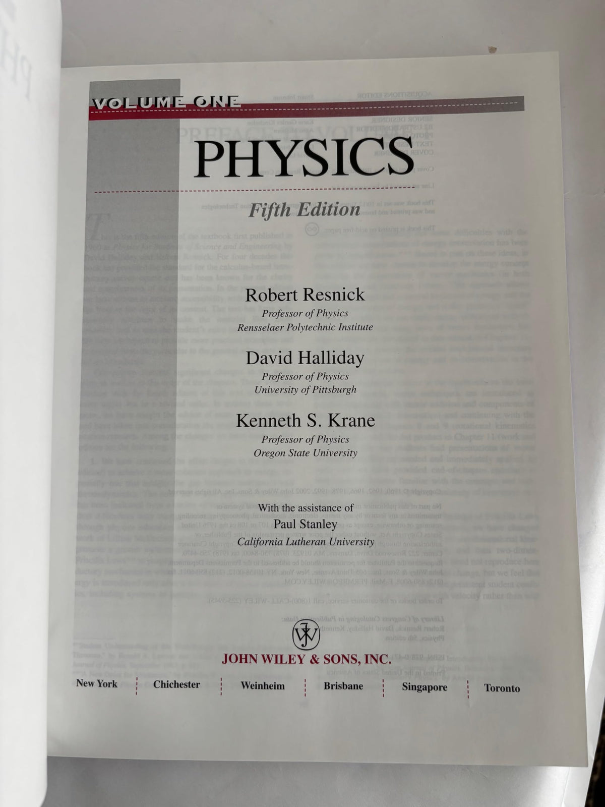 Physics, Volume 1