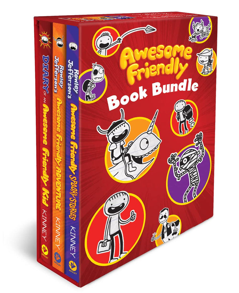 Awesome Friendly 3-Book Hardcover Gift Set: Diary of an Awesome Friendly Kid, Rowley Jeffersons Awesome Friendly Adventure, and Rowley Jeffersons ... Stories (The Awesome Friendly Kid Series)