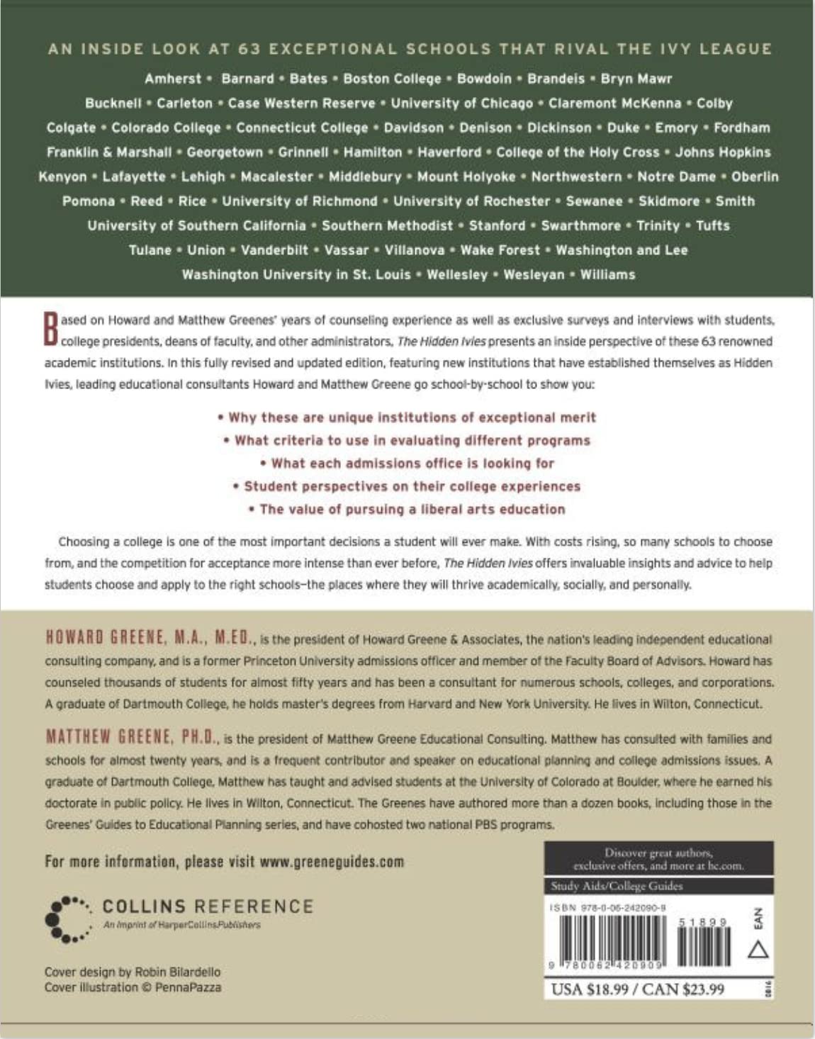 The Hidden Ivies, 3rd Edition: 63 of America's Top Liberal Arts Colleges and Universities (Greene's Guides)