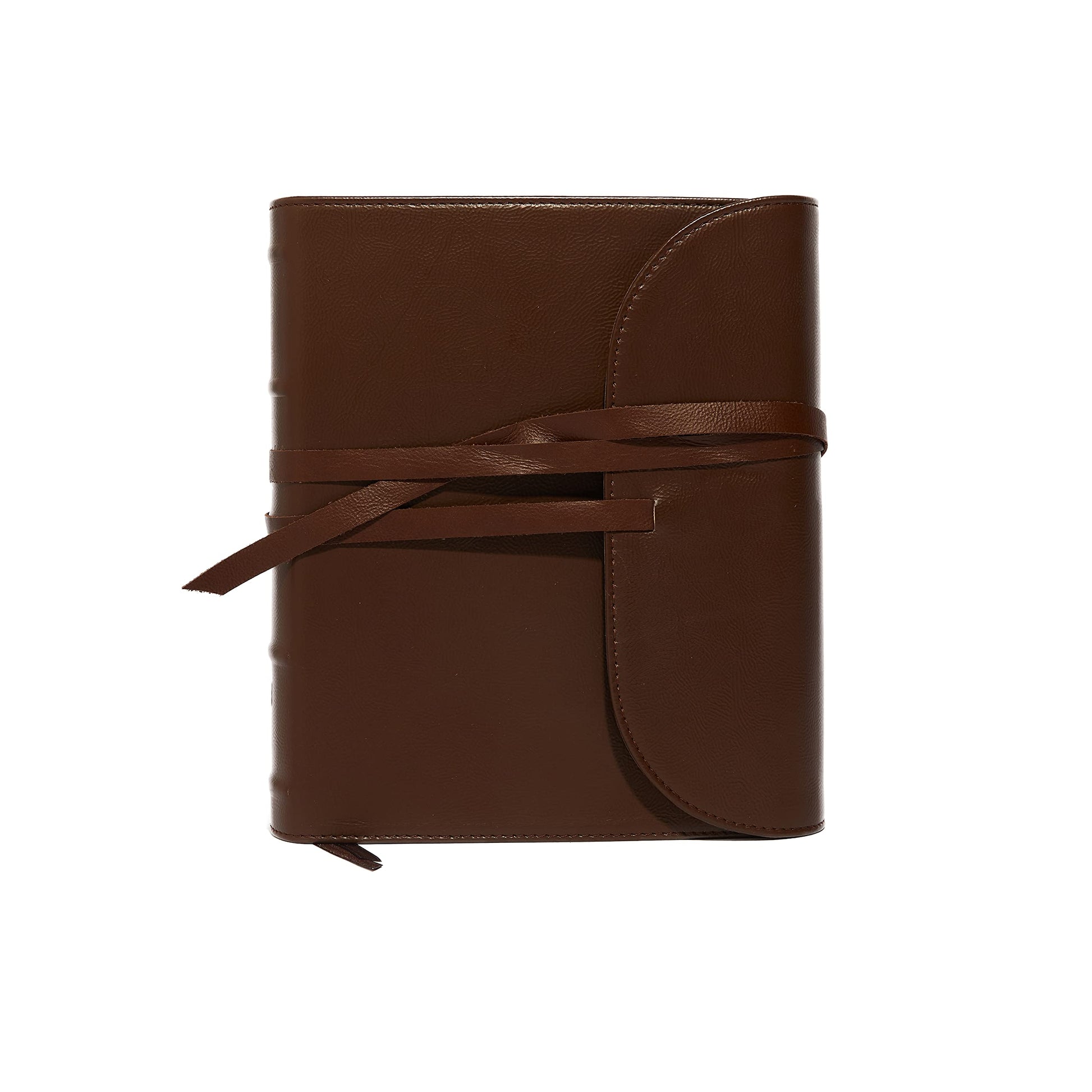 NKJV, Journal the Word Bible, Large Print, Premium Leather, Brown, Red Letter: Reflect on Your Favorite Verses