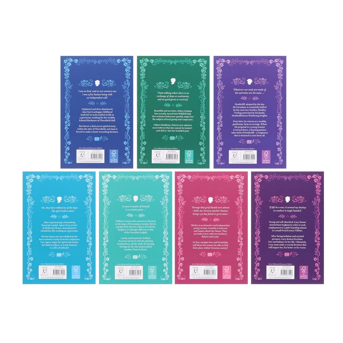The Bront Sisters Complete 7 Books Collection Box Set by Anne Bronte (Villette, Jane Eyre, Tenant of Wildfell Hall, Shirley, The Professor, Wuthering Heights, Agnes Grey)