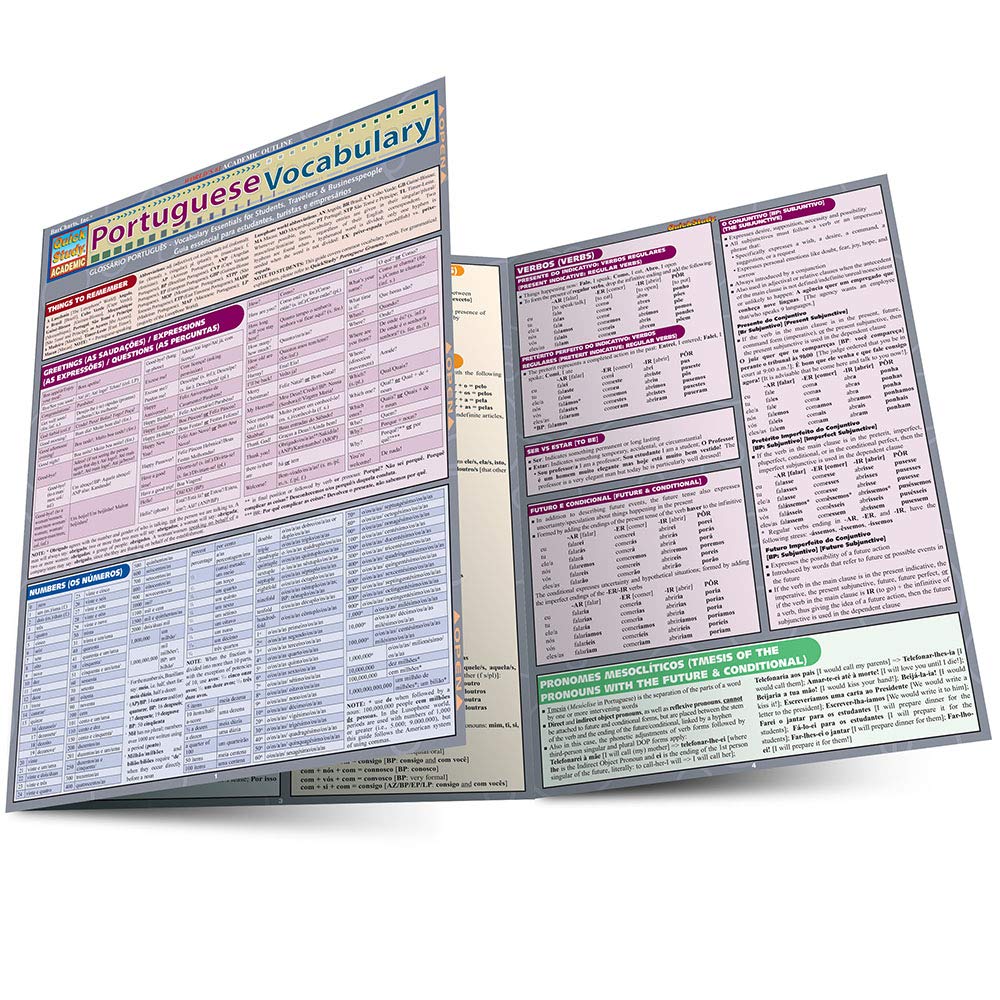 Portuguese Vocabulary QuickStudy Laminated Reference Guide (QuickStudy Academic)