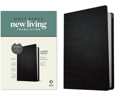 NLT Large Print Thinline Reference Bible, Filament Enabled (LeatherLike, Cross Grip Black, Red Letter): Includes Free Access to the Filament Bible App ... Notes, Devotionals, Worship Music, and Video