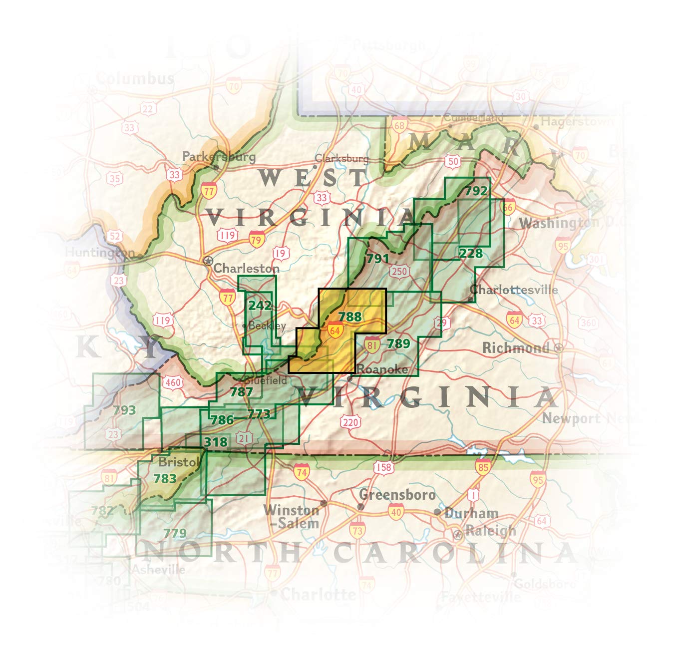 Covington, Alleghany Highlands [George Washington and Jefferson National Forests] (National Geographic Trails Illustrated Map)