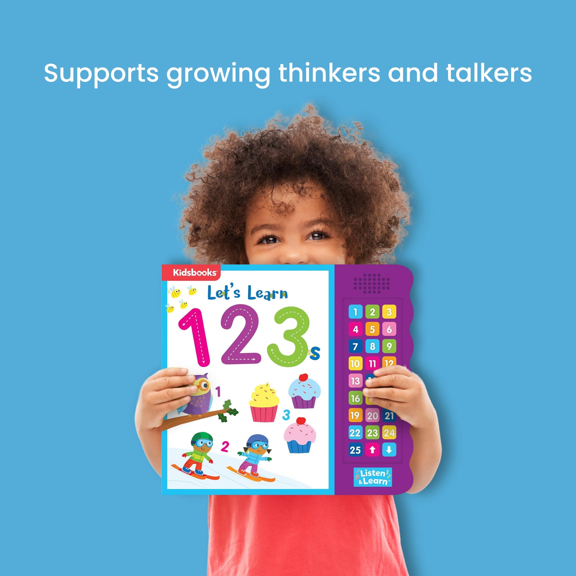 Lets Learn 123s - Interactive Toddler Counting Sound Book with 27 Buttons  Tracing, Number Recognition, Children's Board Book  Learn Numbers 1-25  Fun Early Learning Activities for Boys & Girls