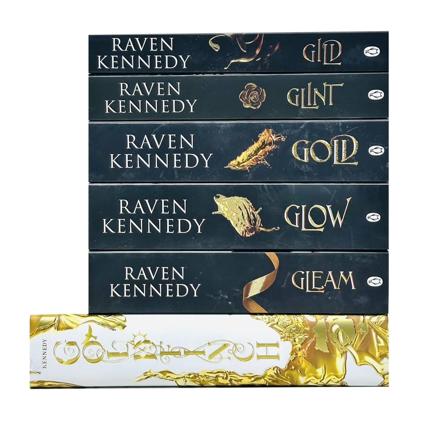 The Plated Prisoner Series 6 Books Collection Set By Raven Kennedy(Gild, Glint, Gleam, Glow, Gold & Goldfinch)