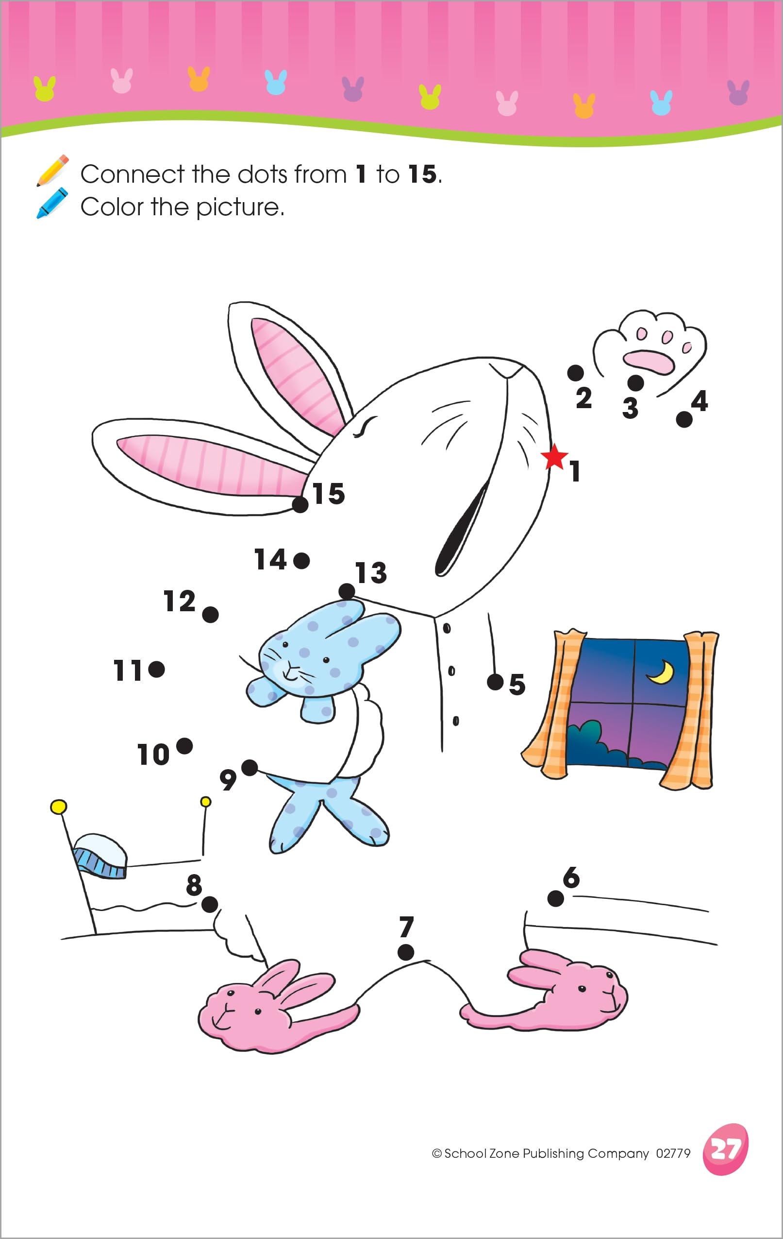 School Zone Easter Surprises Workbook: 48 Pages, Preschool, Kindergarten, Mazes, Hidden Pictures, Dot to Dots, Connect the Dots, Easter Coloring Book, Stickers, Ages 3 to 6 (Little Busy Book Series)