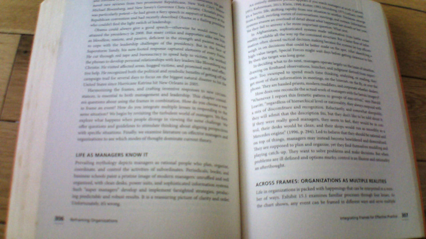 Reframing Organizations: Artistry, Choice, and Leadership