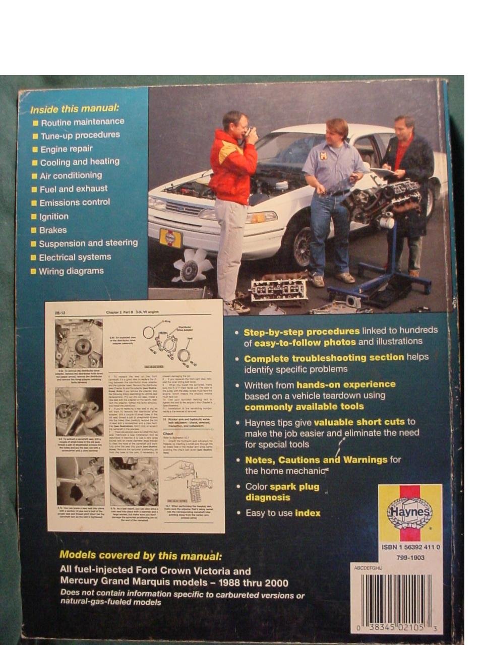 Haynes Ford Crown Victoria and Mercury Grand Marquis, 1988-2000 Manuals