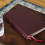 NIV, Thinline Reference Bible (Deep Study at a Portable Size), Large Print, Bonded Leather, Burgundy, Red Letter, Comfort Print