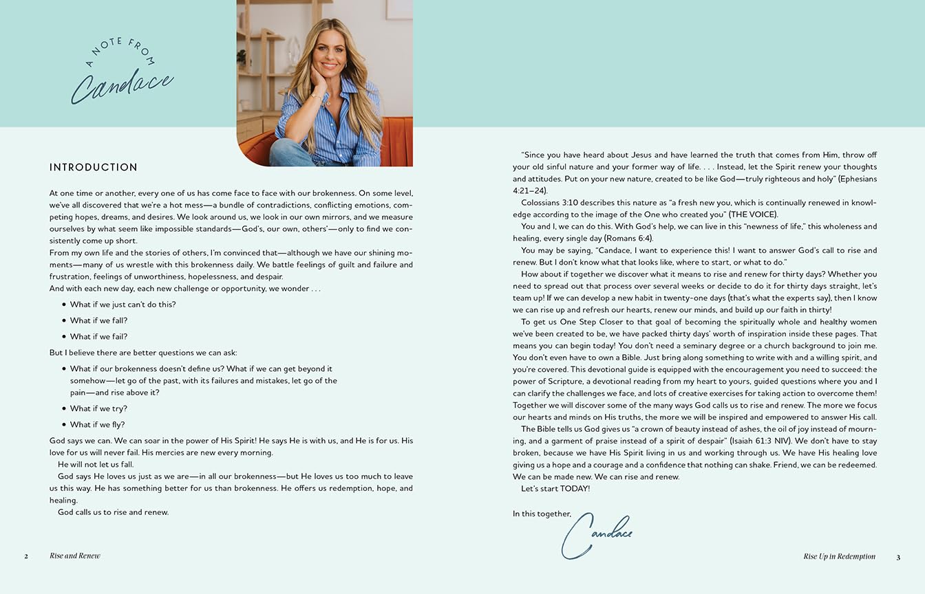 Rise and Renew: A 30-Day Devotional to Heal a Hurting Heart, Overcome Emotional Pain, and Grow in Your Faith – Interactive Devotions with Bible ... and Creative Exercises (One Step Closer)