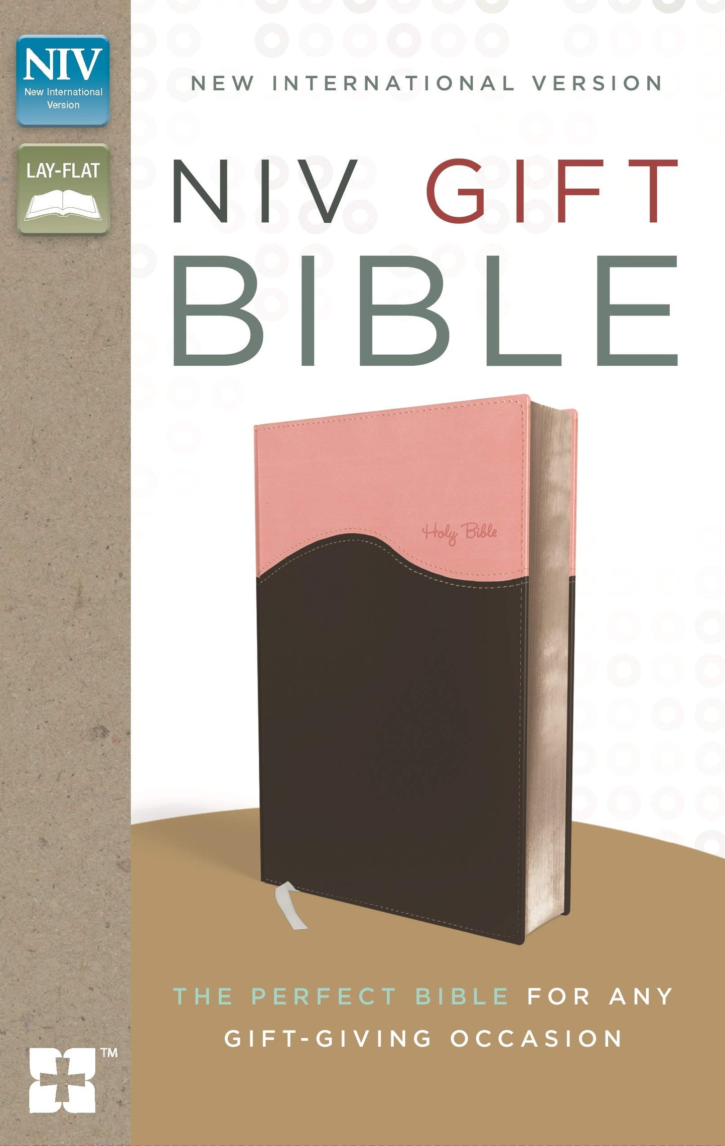 NIV, Gift Bible, Leathersoft, Pink/Brown, Red Letter Edition