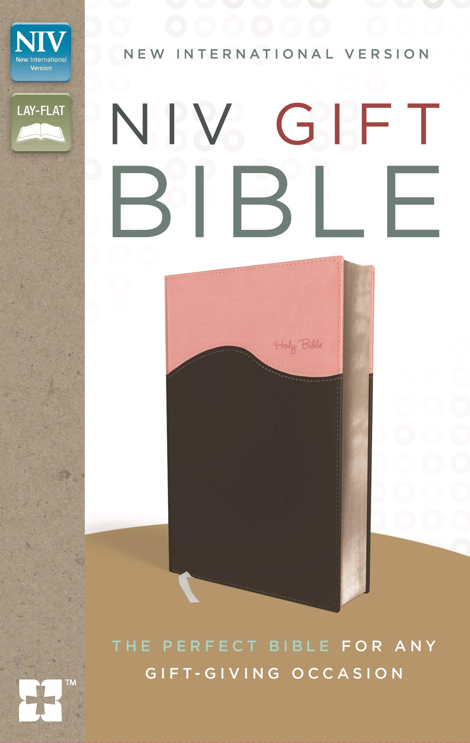 NIV, Gift Bible, Leathersoft, Pink/Brown, Red Letter Edition