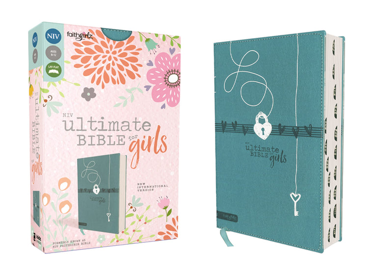 NIV, Ultimate Bible for Girls, Faithgirlz Edition, Leathersoft, Teal, Thumb Indexed Tabs: The Perfect Christian Faith Gift for Your Tween Girl, Age 8-12