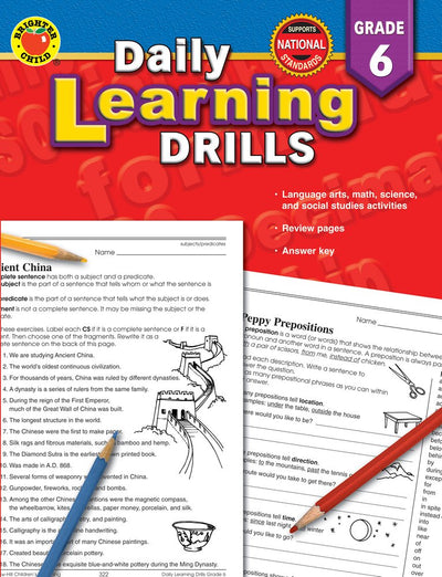Daily Learning Drills Grade 6