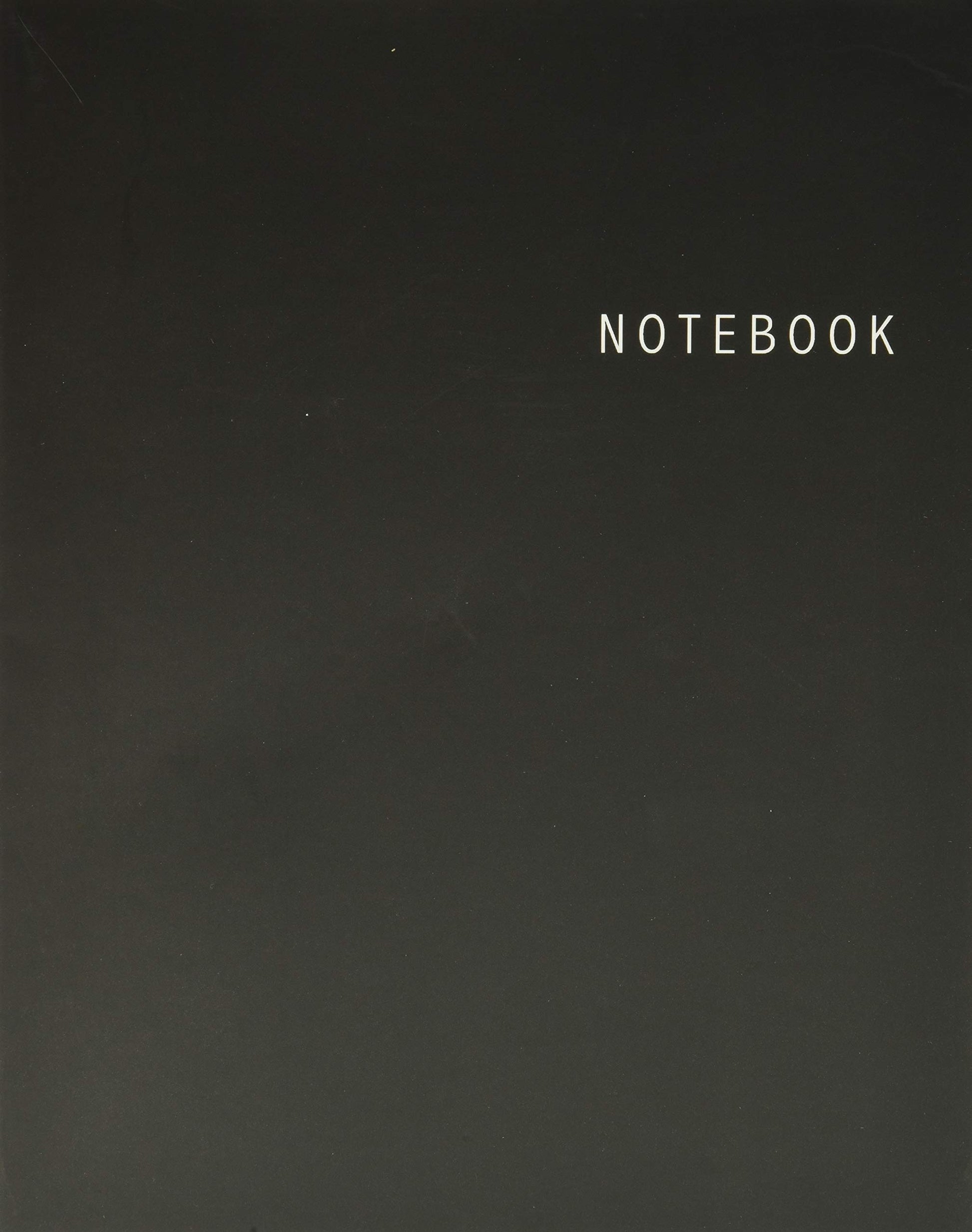 Notebook: Unlined Notebook - Large (8.5 x 11 inches) - 100 Pages - Black Cover