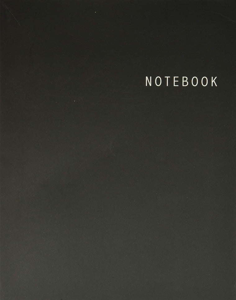 Notebook: Unlined Notebook - Large (8.5 x 11 inches) - 100 Pages - Black Cover