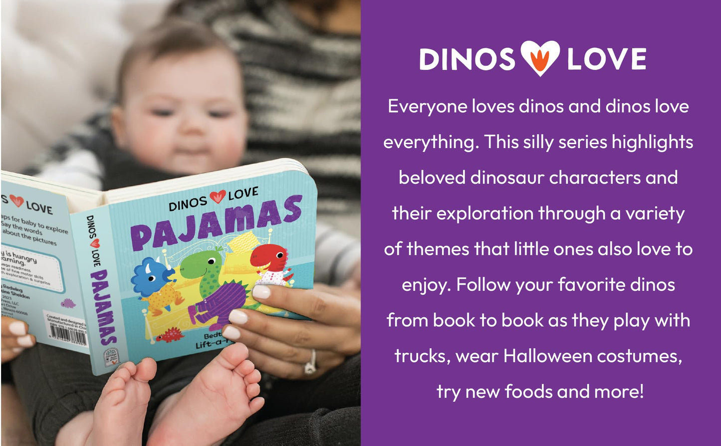 Dinos Love Donuts - A Foodie Lift-a-Flap Board Book for Babies and Toddlers to Introduce Trying New Foods; A Fun Dinosaur Adventure