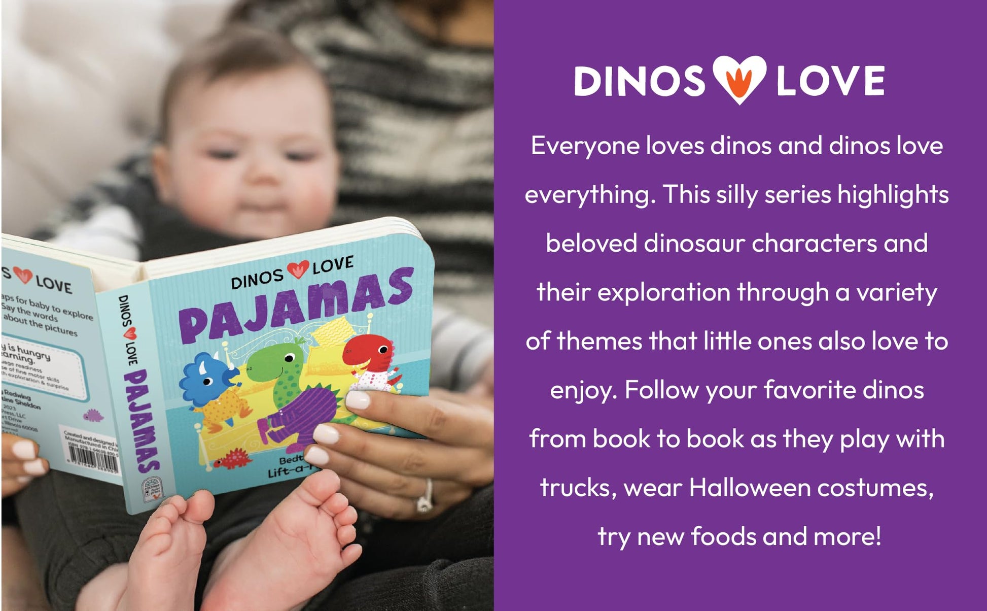 Dinos Love Donuts - A Foodie Lift-a-Flap Board Book for Babies and Toddlers to Introduce Trying New Foods; A Fun Dinosaur Adventure