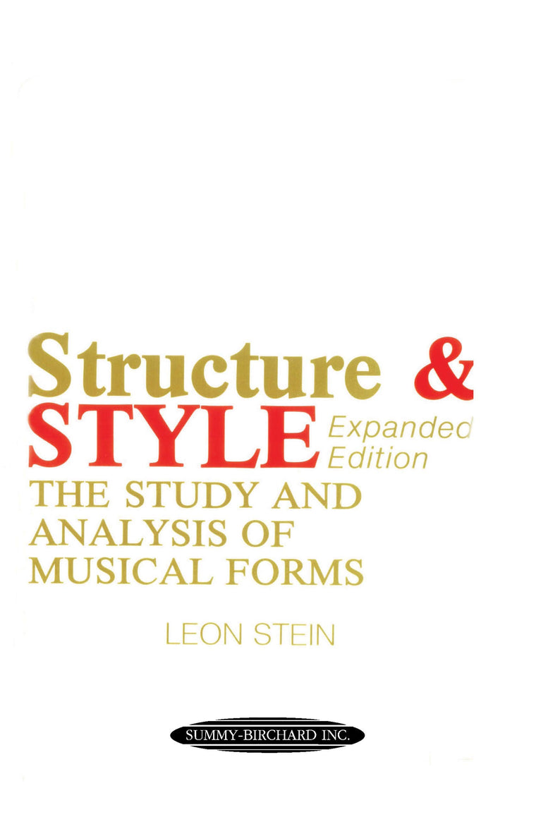 Anthology of Musical Forms -- Structure & Style: The Study and Analysis of Musical Forms