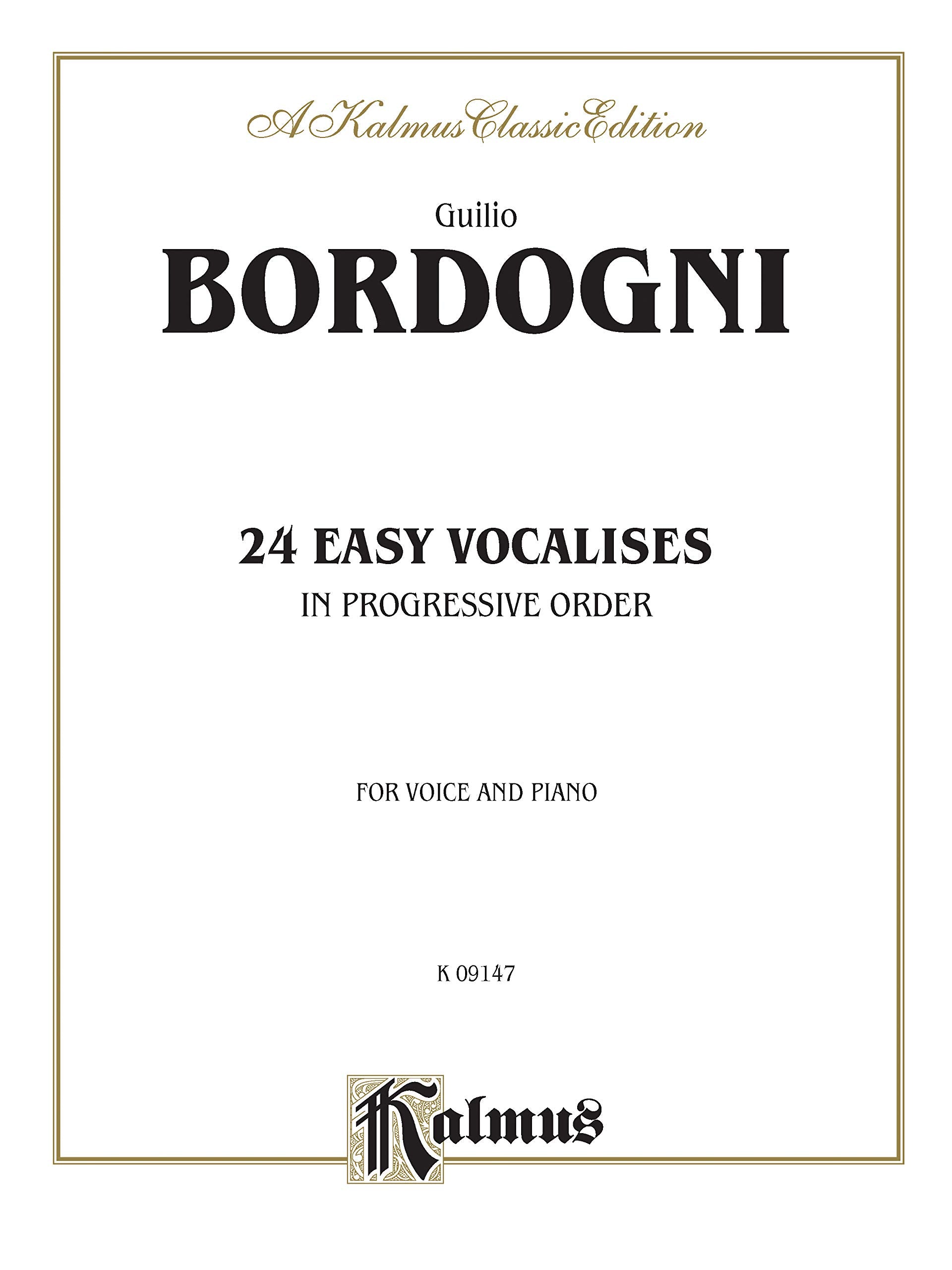 Twenty-four Easy Vocalises in Progressive Order (Kalmus Edition)