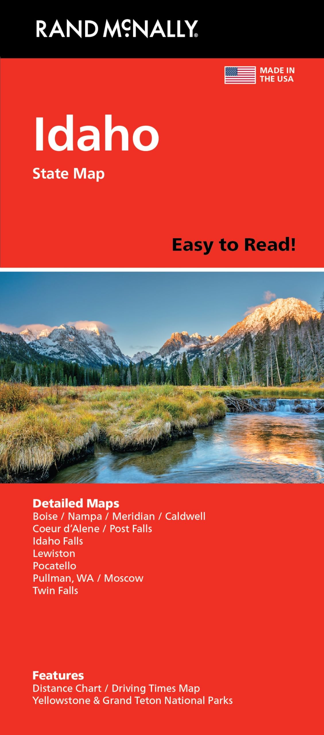 Rand McNally Easy to Read: Idaho State Map