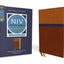 NIV Study Bible, Fully Revised Edition (Study Deeply. Believe Wholeheartedly.), Personal Size, Leathersoft, Brown/Blue, Red Letter, Comfort Print