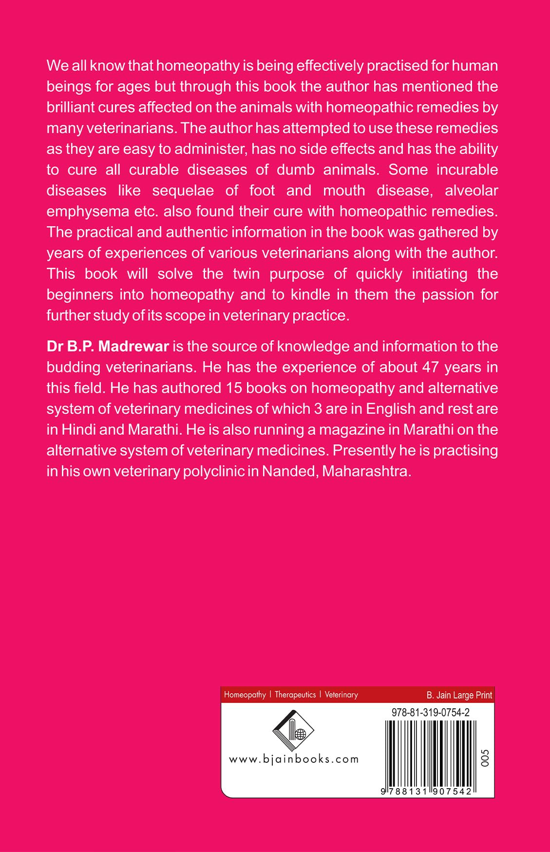 Therapeutics of Veterinary Homeopathy & Repertory