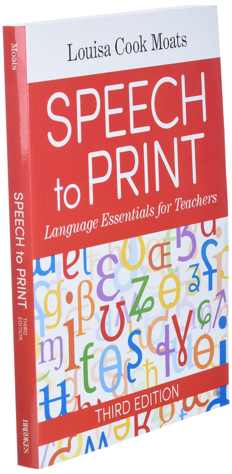Speech to Print: Language Essentials for Teachers — back cover