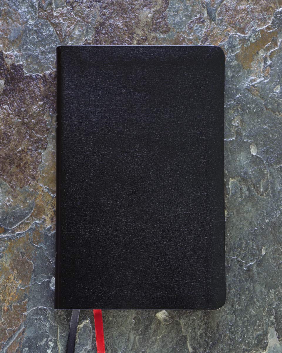 NIV, Thinline Bible, Bonded Leather, Black, Red Letter, Thumb Indexed, Comfort Print