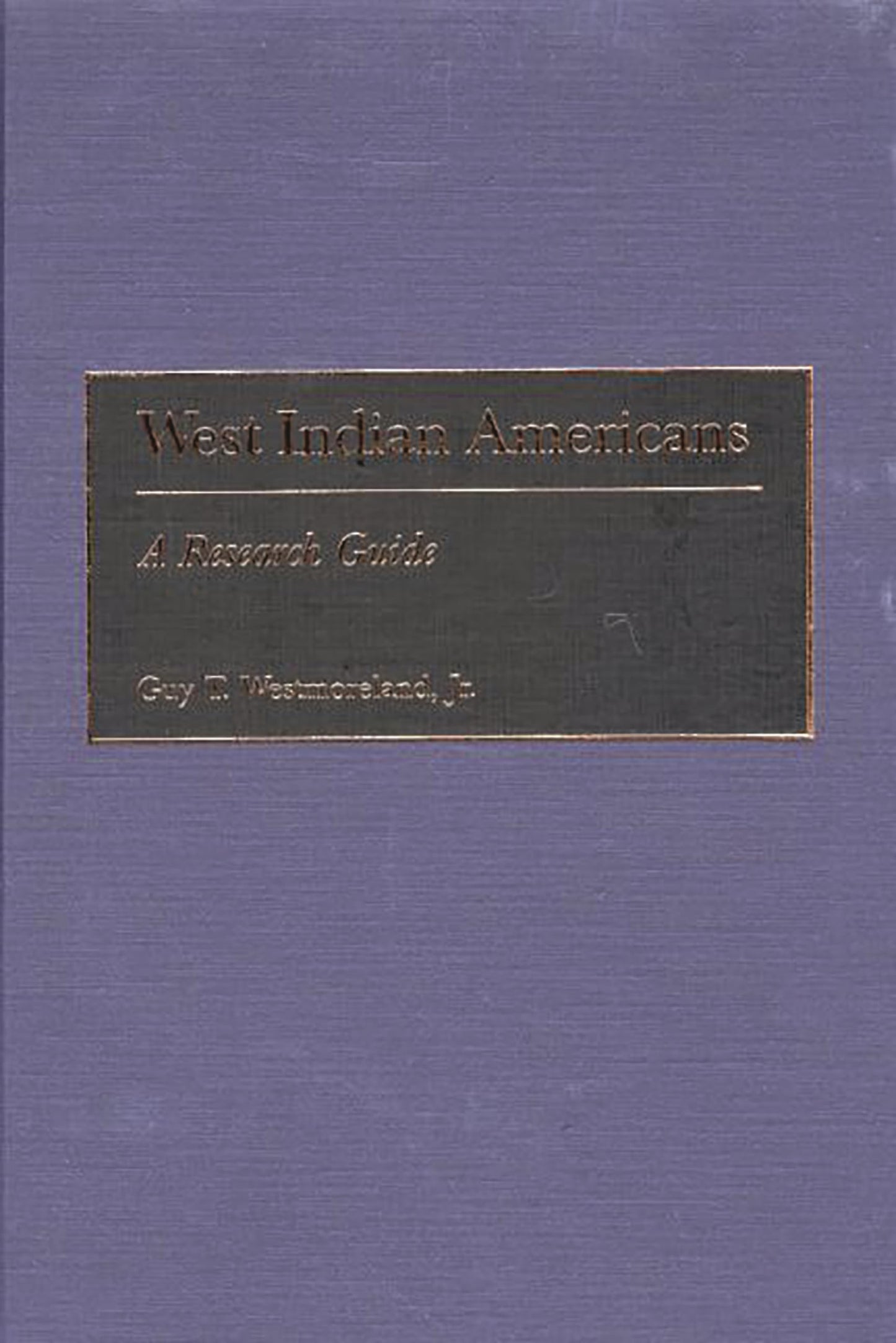 West Indian Americans: A Research Guide (Bibliographies and Indexes in Afro-American and African Studies)