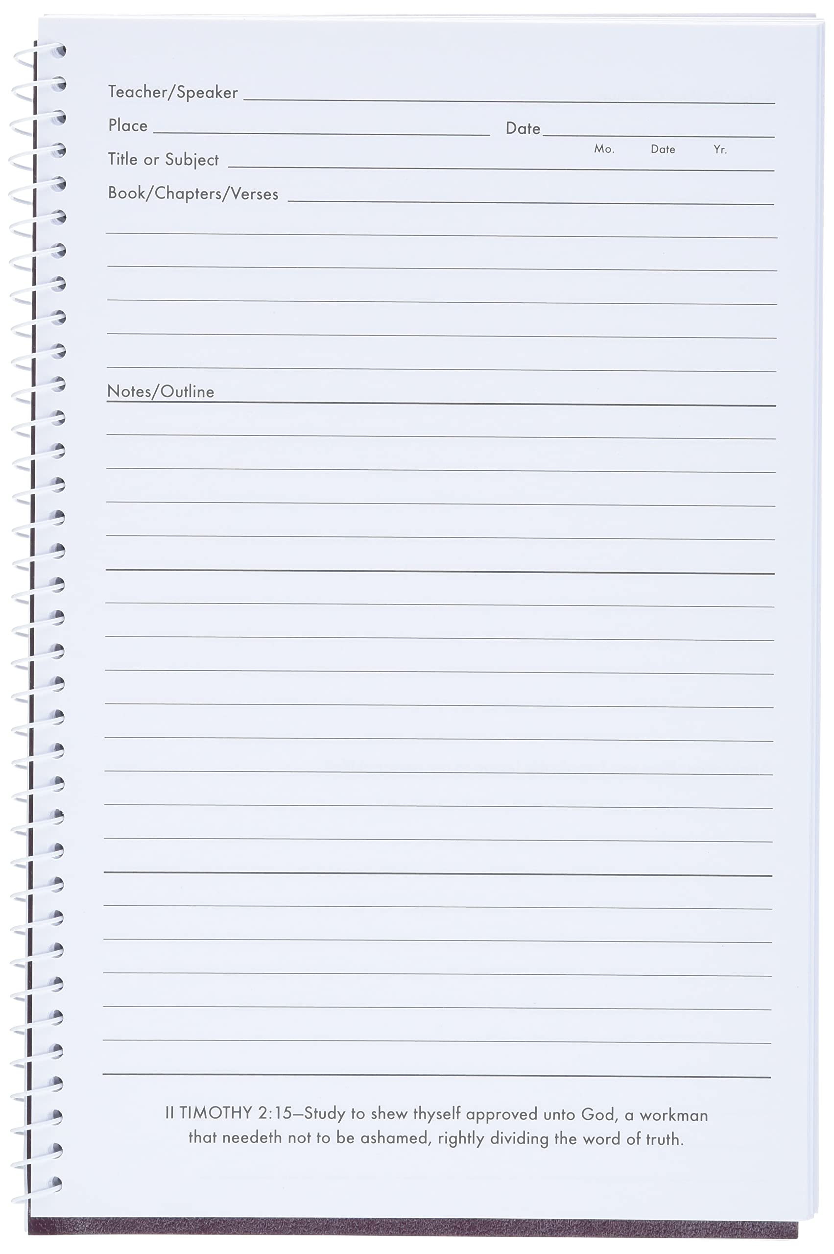 BIBLE STUDY ORGANIZER & NOTEBOOK