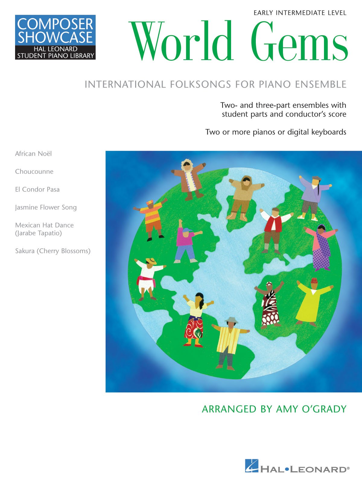 World Gems - Folk Songs for Piano Ensemble: Hal Leonard Student Piano Library Late Elementary Composer Showcase