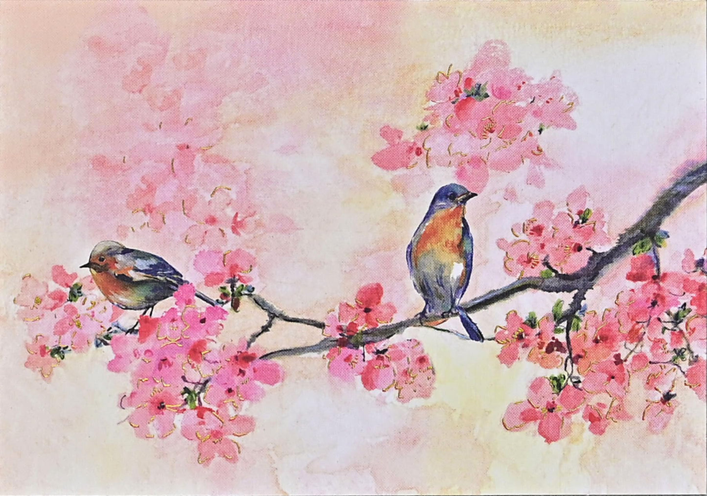 Cherry Blossoms in Spring Note Cards (14 cards, 15 self-sealing envelopes)
