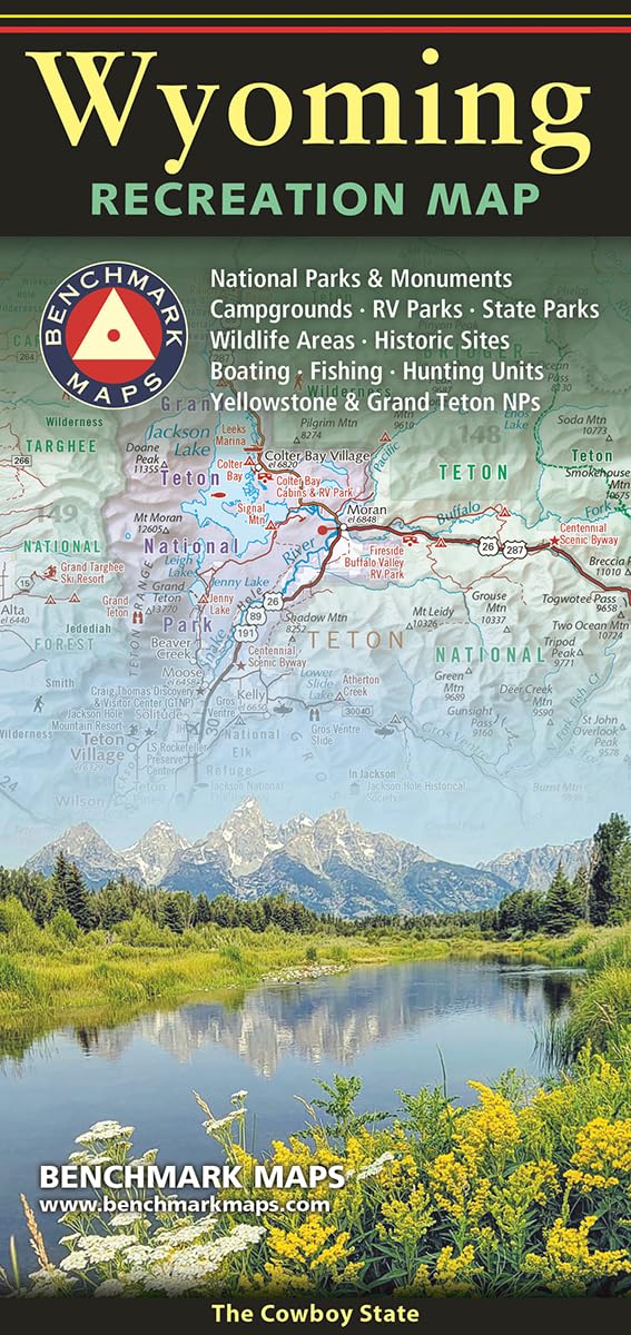 Wyoming, The Cowboy State, Recreation Map - 2025 Edition (Benchmark)