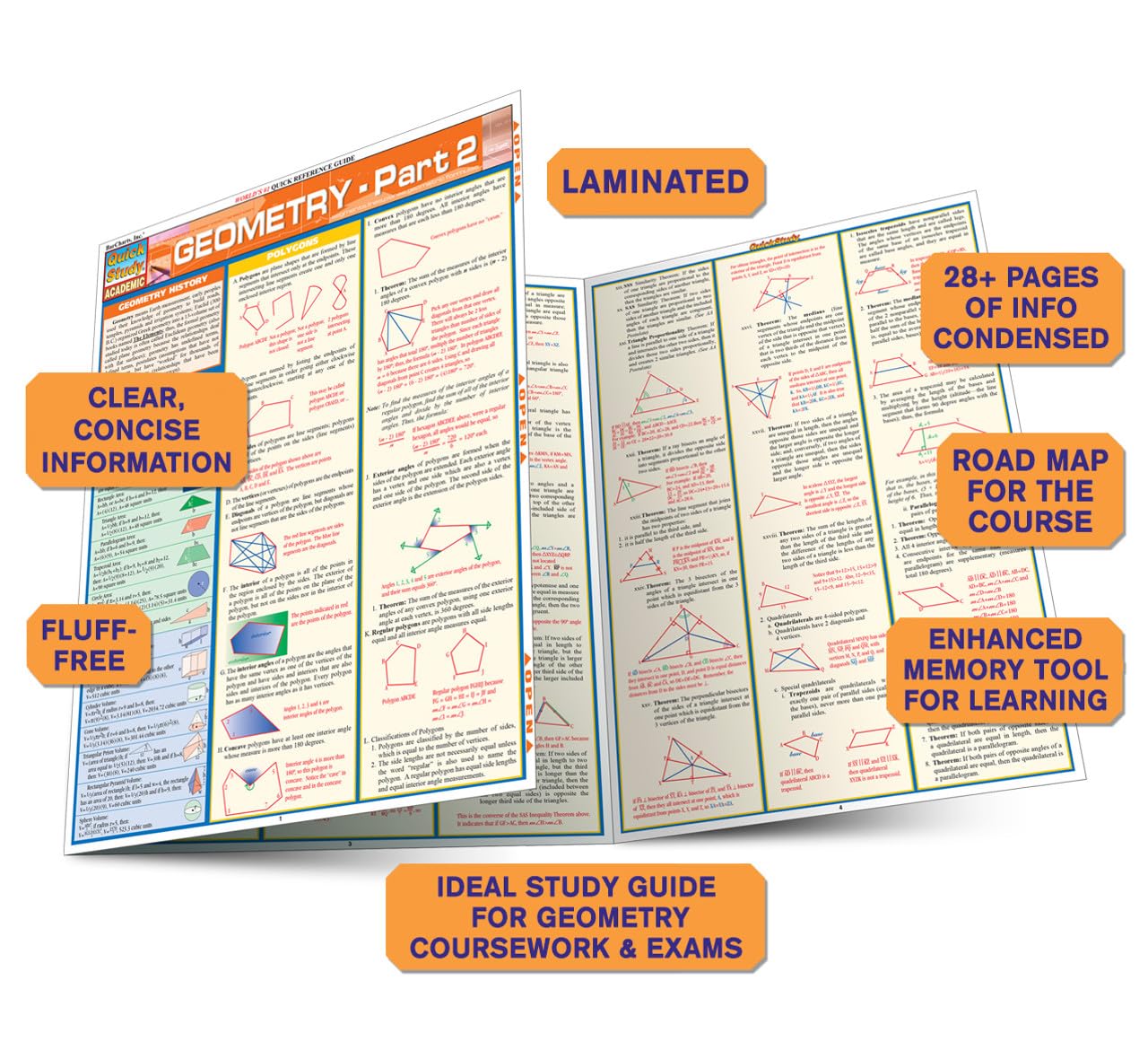Geometry Part 2 QuickStudy Laminated Reference Guide (QuickStudy Academic)