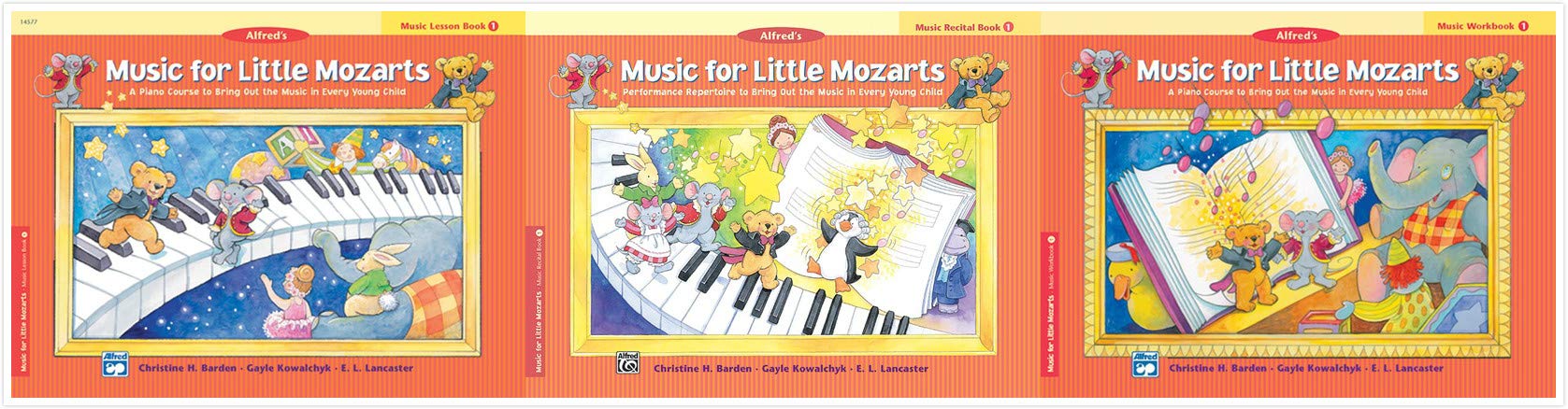 Alfreds Music for Little Mozarts Books 1 Set (3 Books) - Lesson Book 1, Workbook 1, Recital Book 1