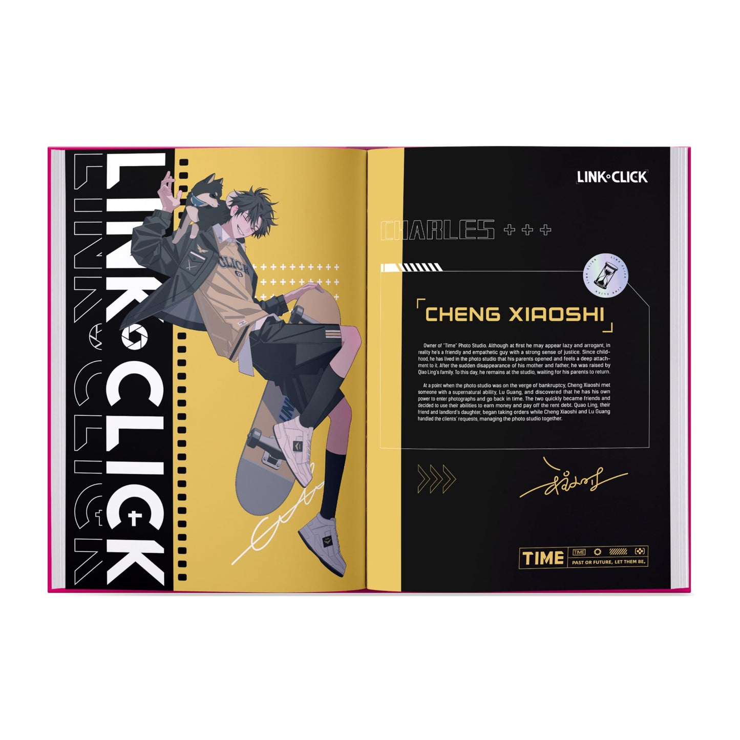 The Art of Link Click: Moments Collector's Edition with Acrylic Standee, 1 Lenticular Postcard, 1 Sticker Pack, 3 Postcards, 1 Mini-Poster, and 1 Filmstrip Bookmark