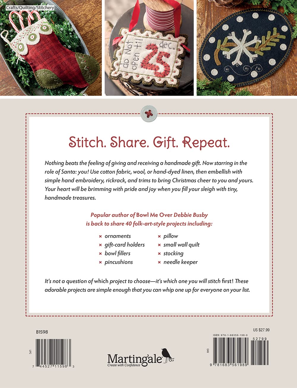 Jingle All the Way: 40 Small Stitcheries to Make Your Home Merry