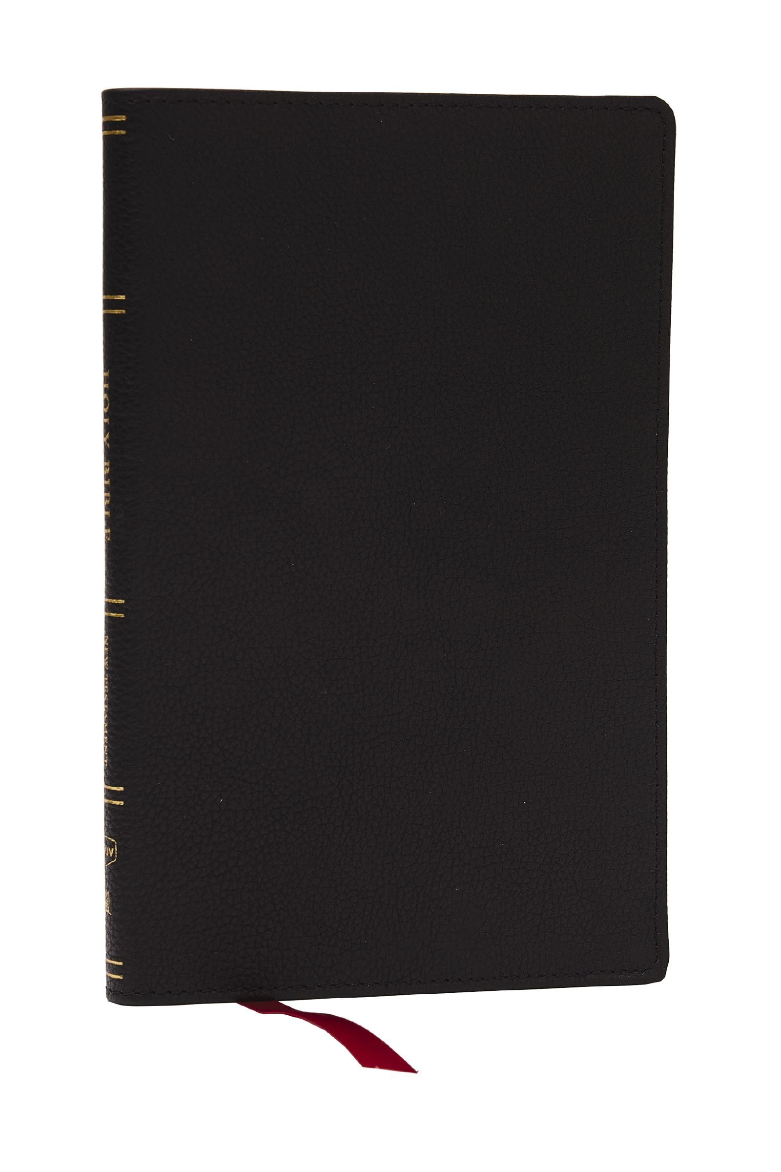 KJV, Personal Size New Testament, Black Genuine Leather, Red Letter, Comfort Print