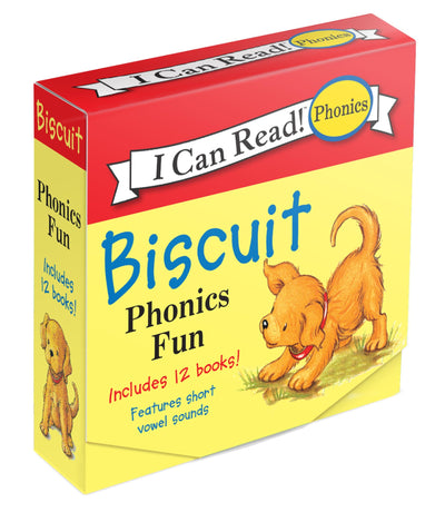 Biscuit 12-Book Phonics Fun!: A Box of 12 Mini-Books Featuring Short and Long Vowel Sounds (I Can Read Phonics Fun)