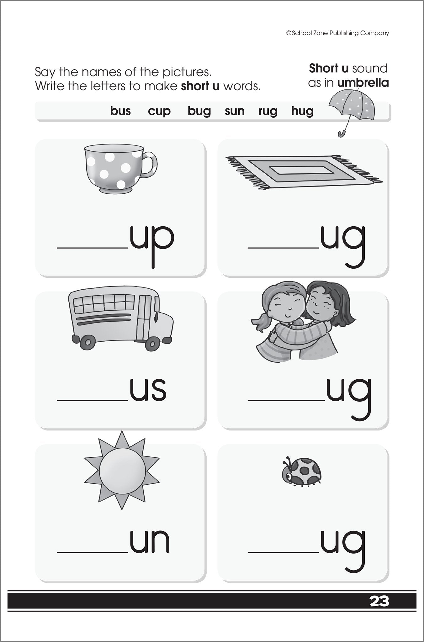 School Zone Get Ready to Read Workbook: 48 Pages, Kindergarten, 1st Grade, Alphabet, Letter-Sound Recognition, Beginner Reading, Sequencing, Matching, Ages 5 to 7 (Little Get Ready! Book Series)
