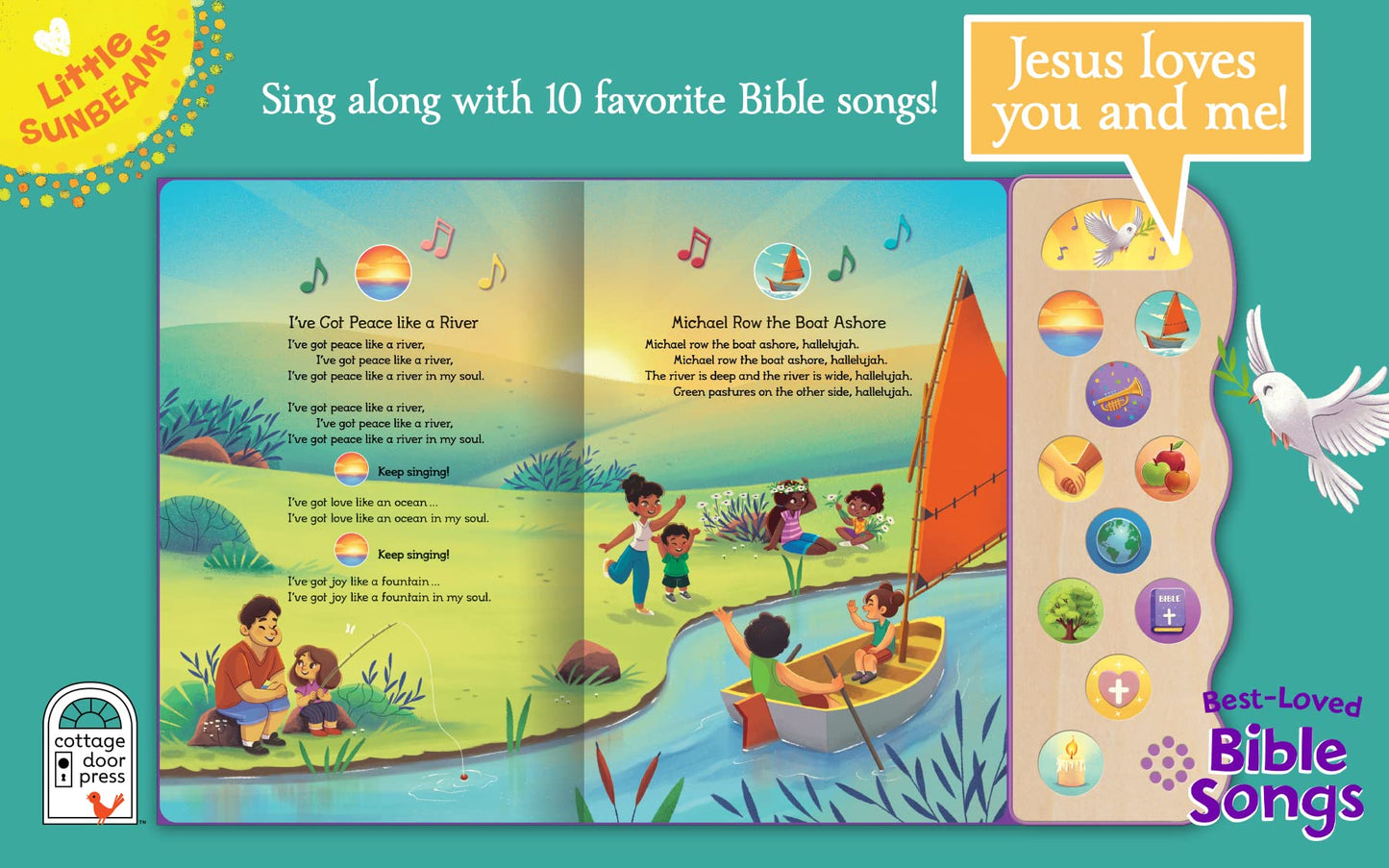 Best Loved Bible Songs - Childrens Board Book with Sing-Alon