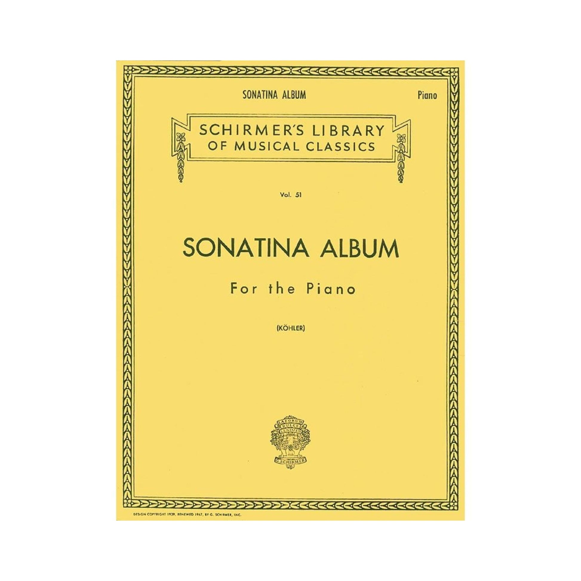 Sonatina Album: Schirmer Library of Classics Volume 51 Piano Solo (Schirmer's Library of Musical Classics)